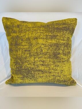 Designer Chartreuse Yellow Textured Throw Pillow - Home Accents 20”x20”